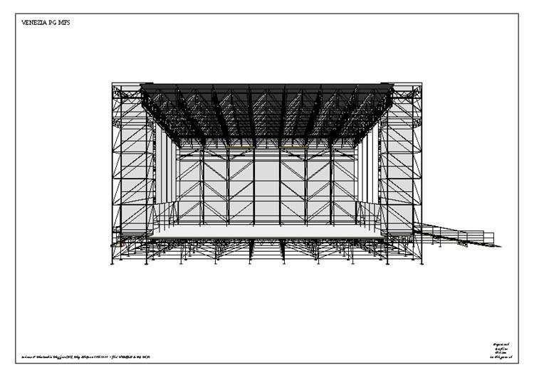 Peter Gabriel - Progetto palco - visione frontale